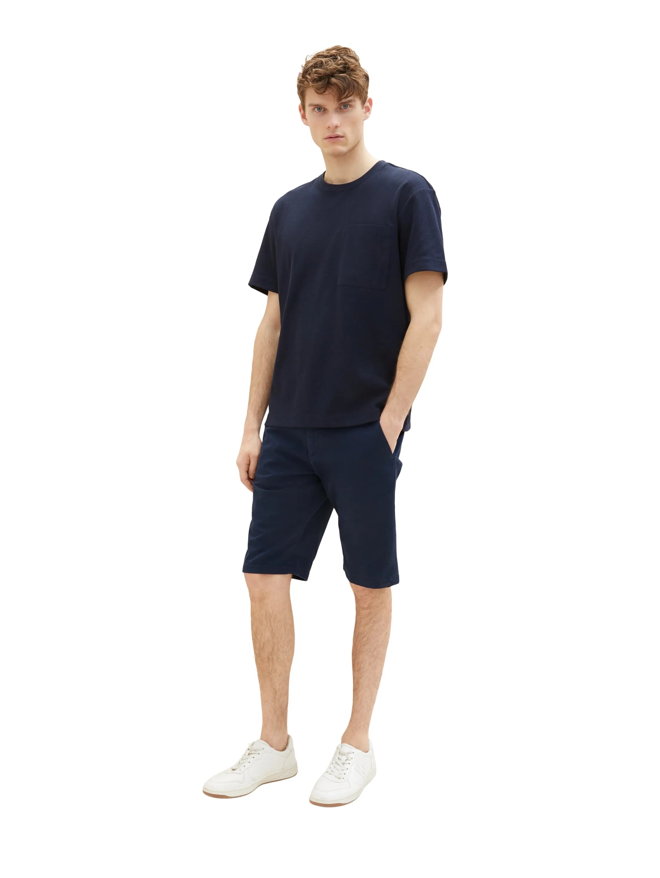 Tom Tailor Sky Captain Blue Men Chino Shorts SKU: 1035039_10668 Image 03