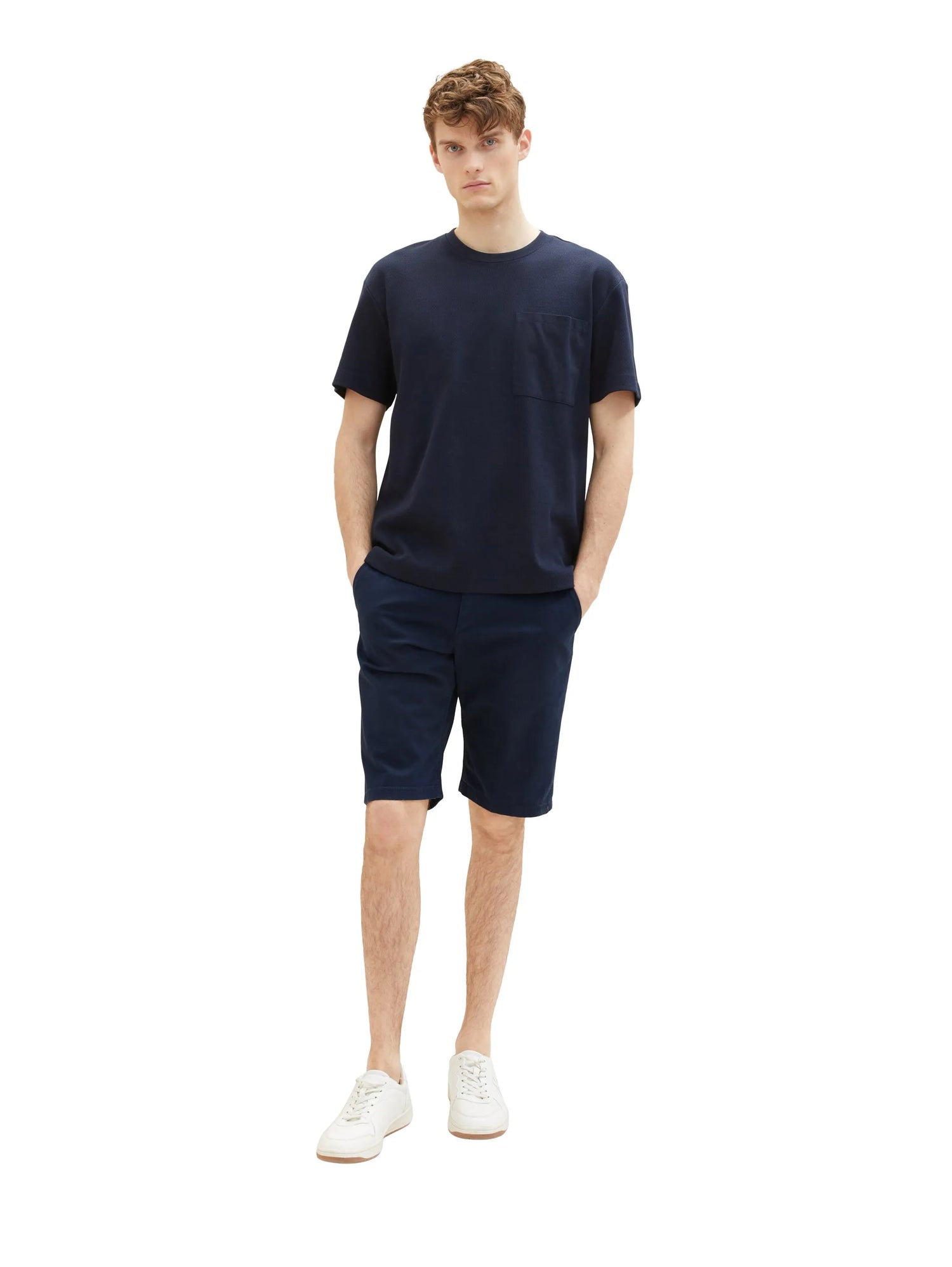 Tom Tailor Sky Captain Blue Men Chino Shorts SKU: 1035039_10668 Image 06