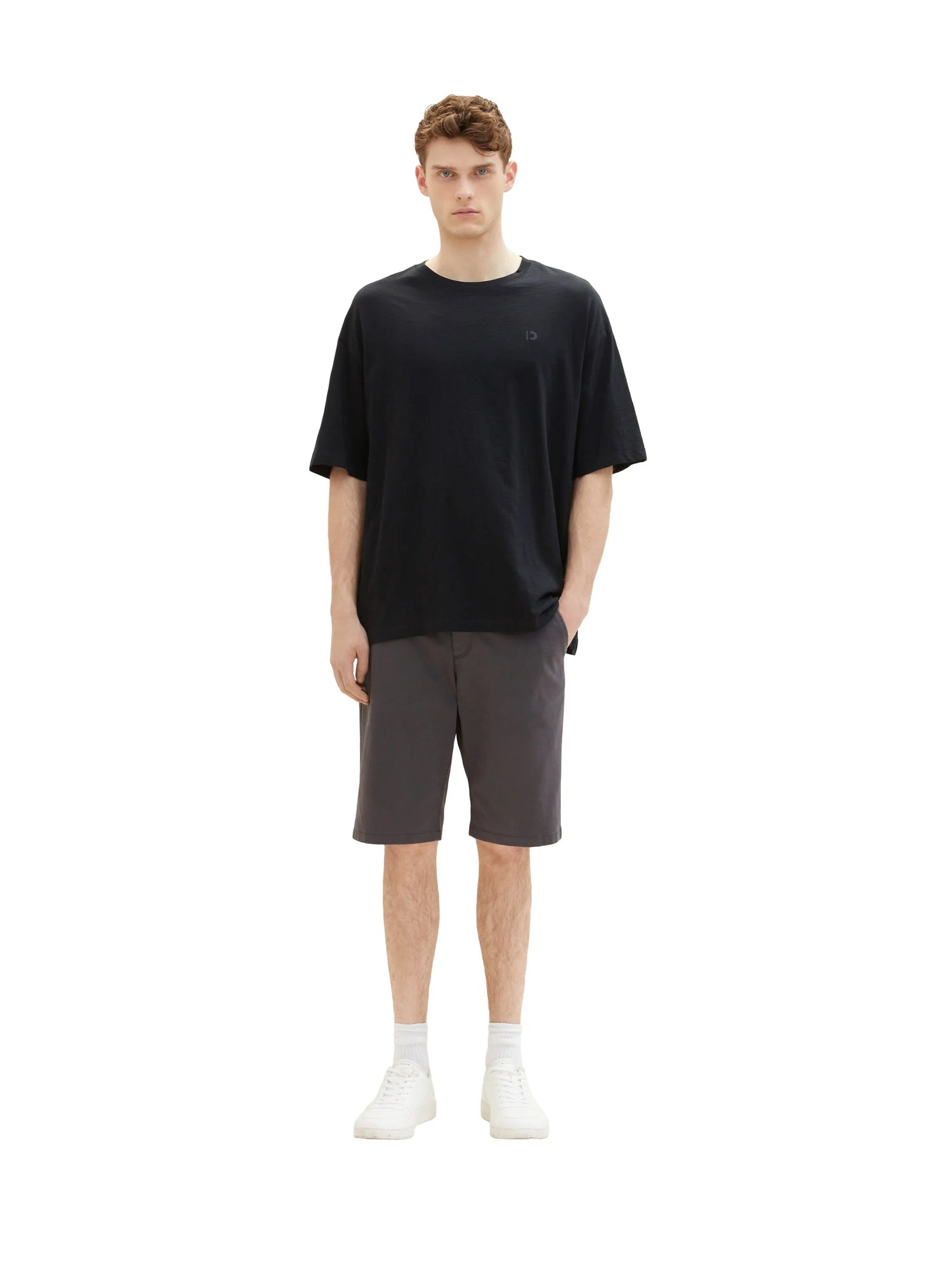 Tom Tailor Tarmac Grey Men Chino Shorts SKU: 1035039_10899 Image 01