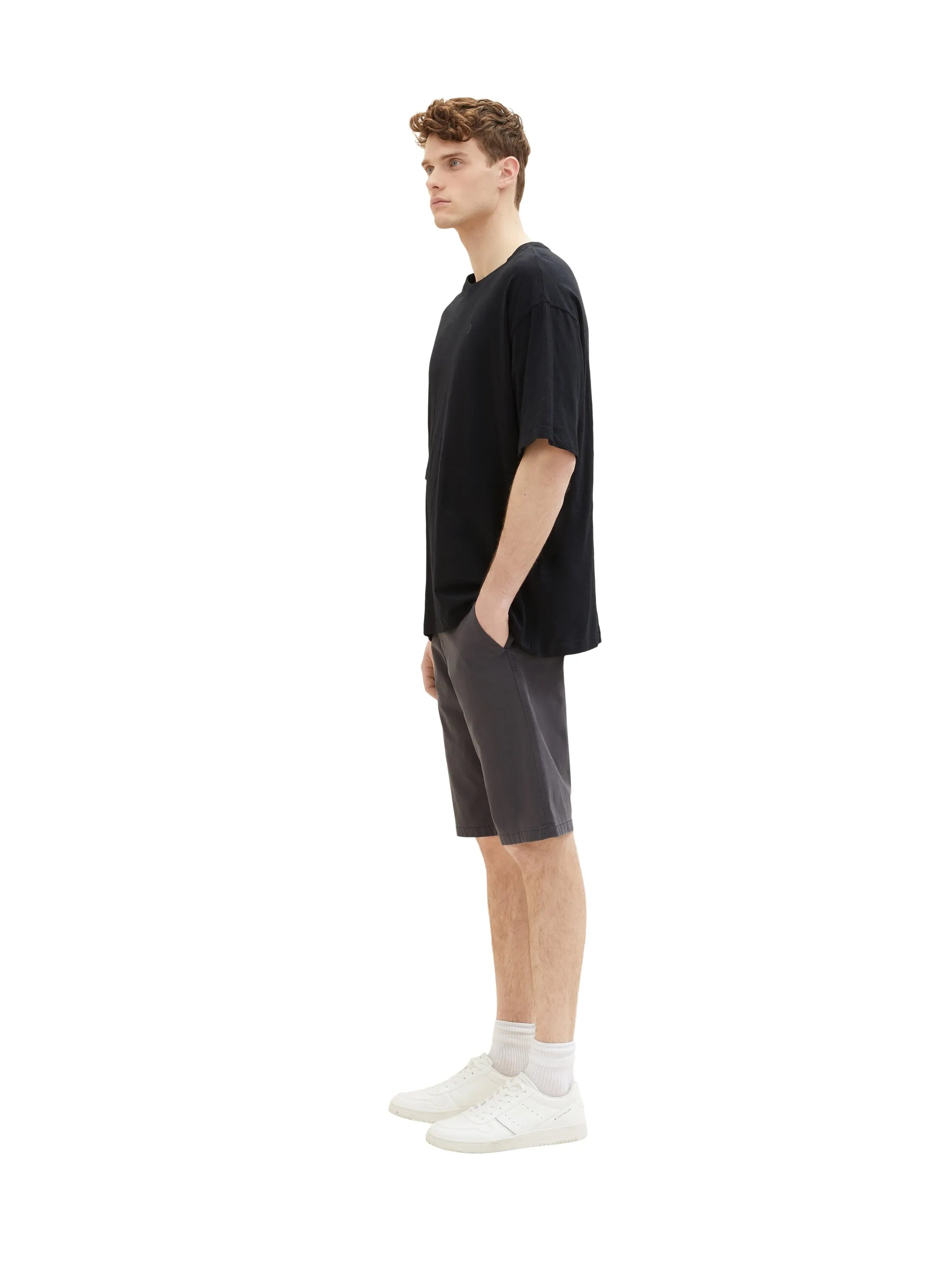 Tom Tailor Tarmac Grey Men Chino Shorts SKU: 1035039_10899 Image 02