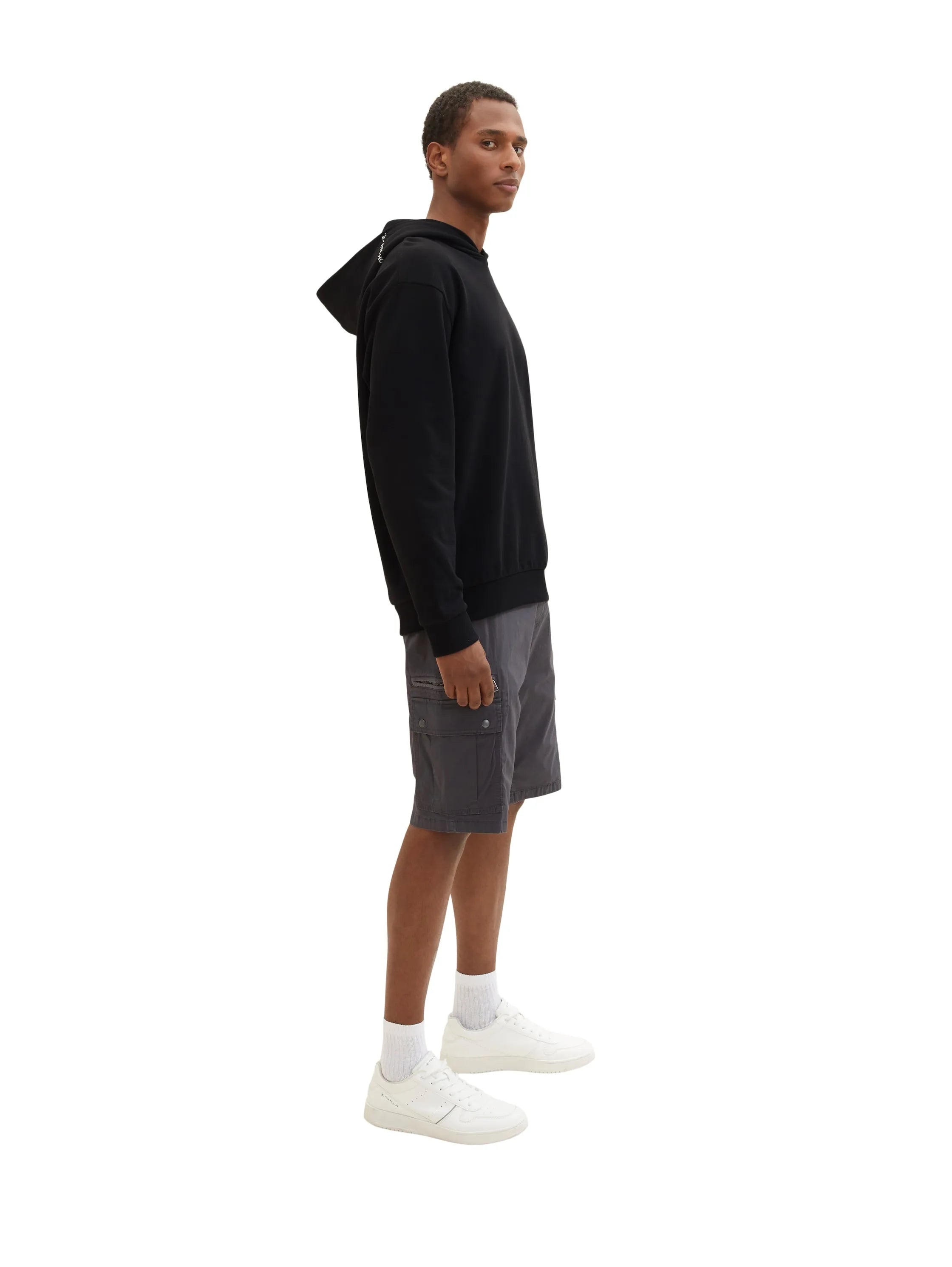 Tom Tailor Tarmac Grey Men Cargo Shorts SKU: 1035040_10899 Image 02