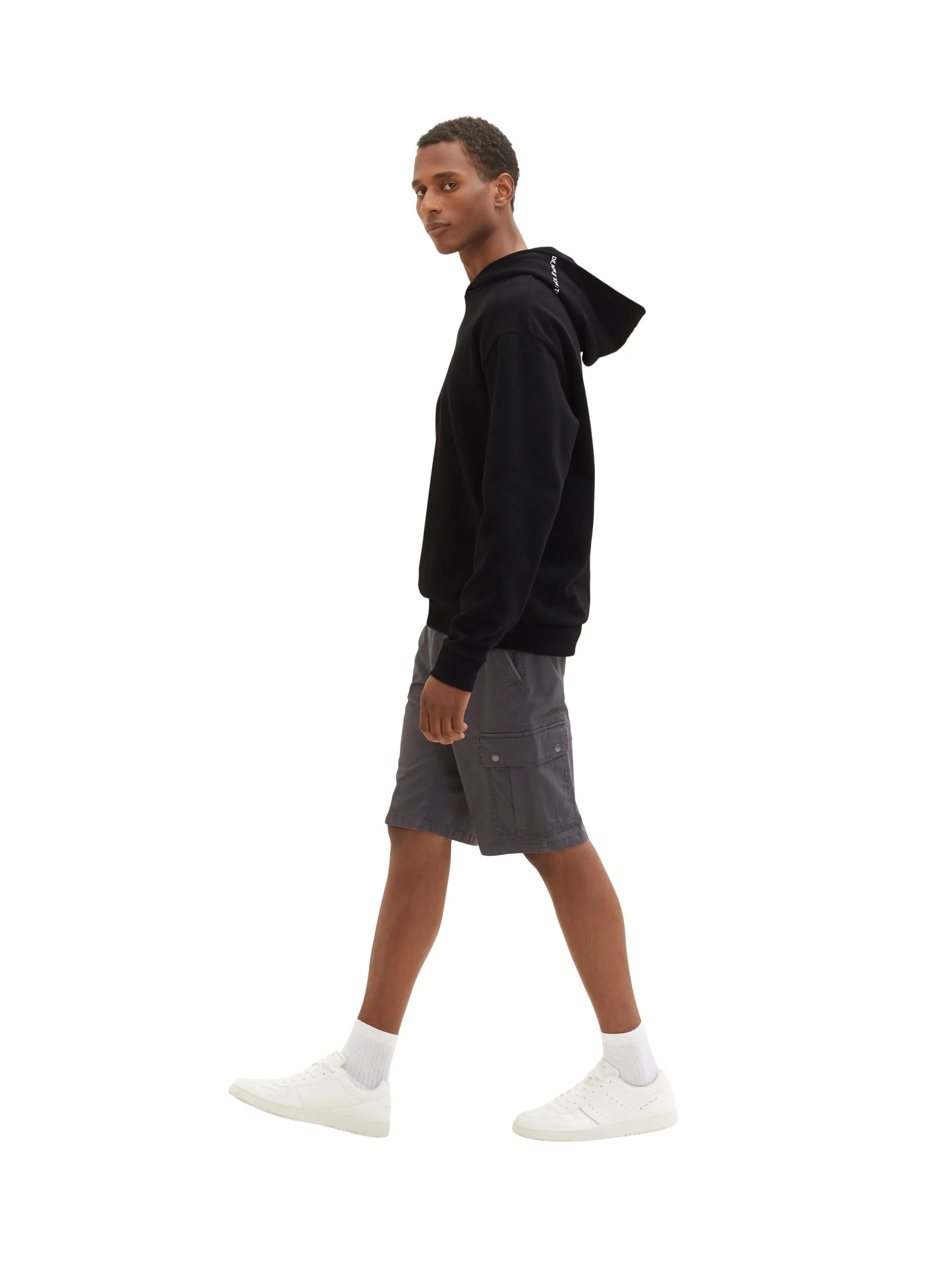 Tom Tailor Tarmac Grey Men Cargo Shorts SKU: 1035040_10899 Image 03