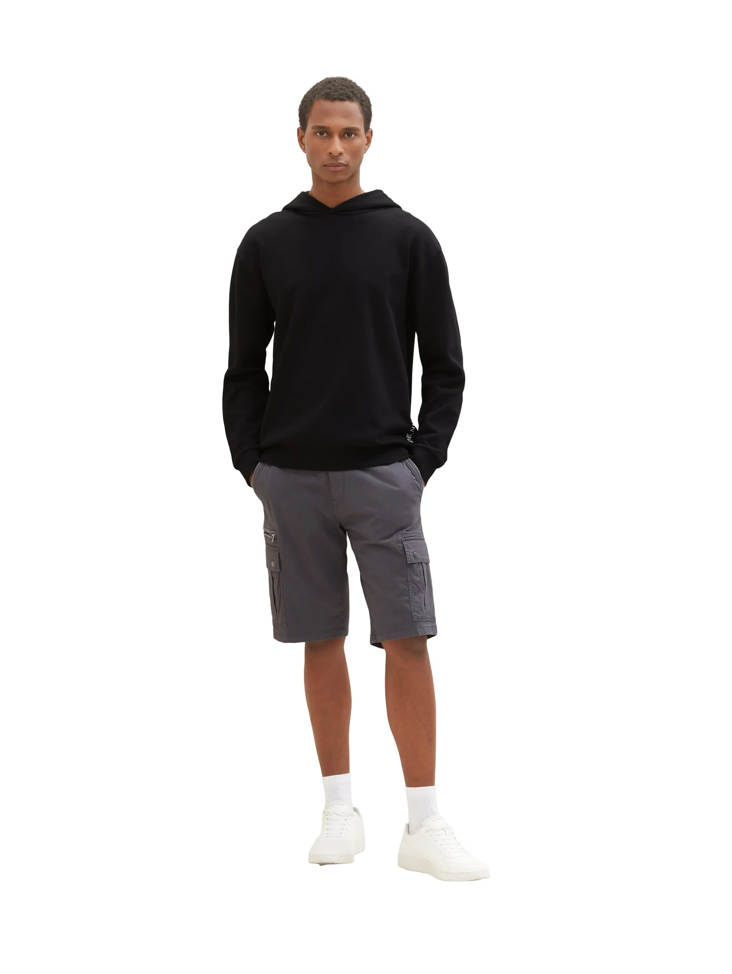 Tom Tailor Tarmac Grey Men Cargo Shorts SKU: 1035040_10899 Image 06