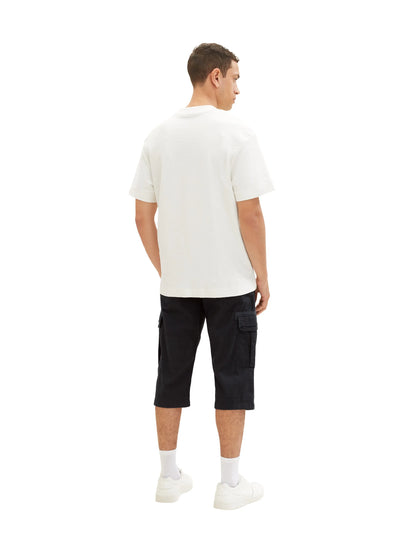 Tom Tailor Navy Check Men Patterned Cargo Shorts SKU: 1035042_31293 Image 04