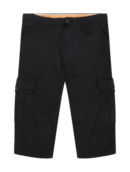Tom Tailor Navy Check Men Patterned Cargo Shorts SKU: 1035042_31293 Image 08