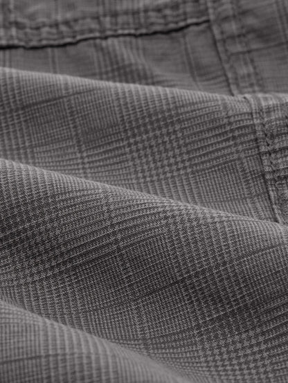 Tom Tailor Grey Anthra Check Men Patterned Cargo Shorts SKU: 1035042_31294 Image 07