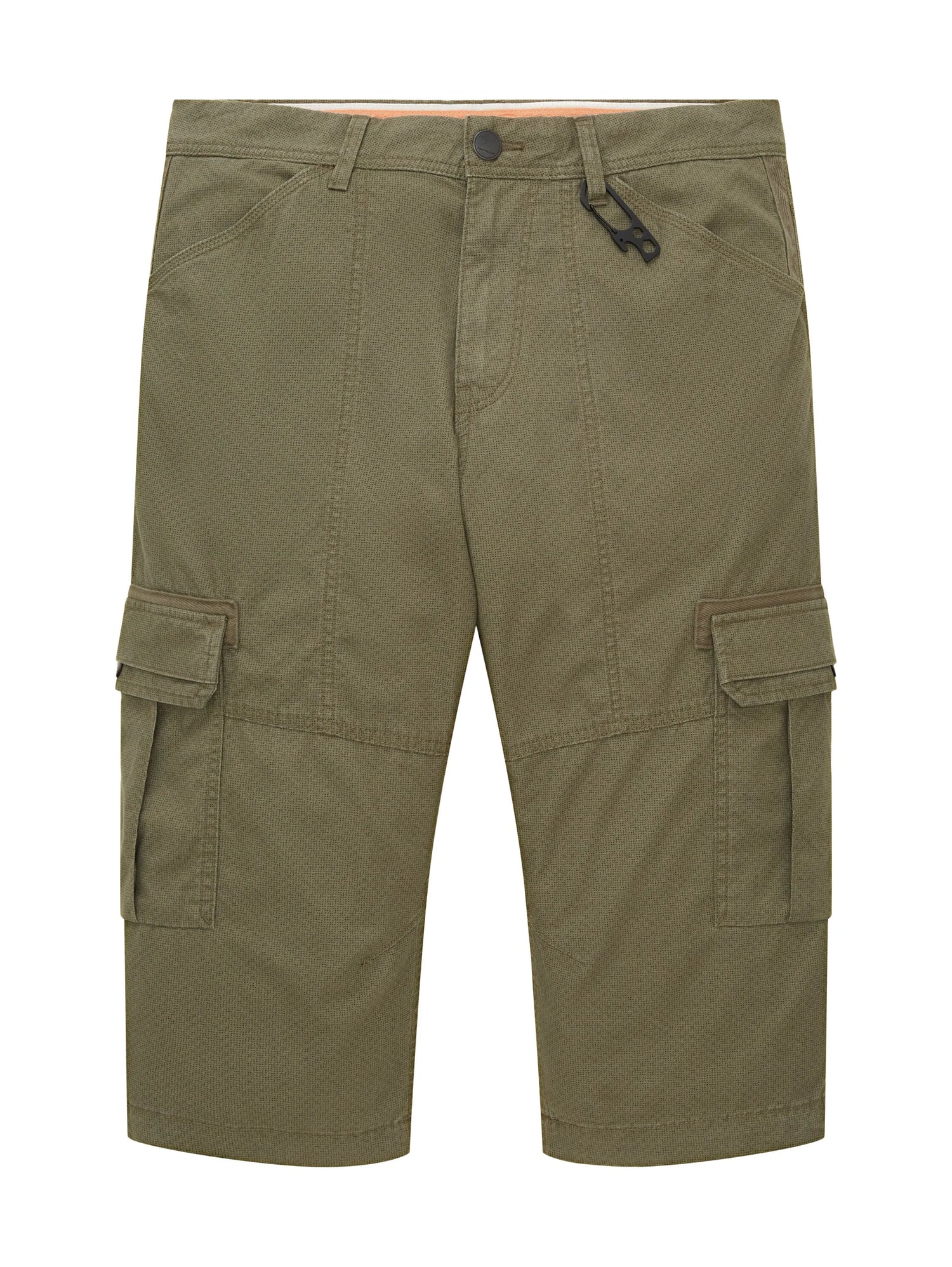 Tom Tailor Olive Minimal Pattern Men Patterned Cargo Shorts SKU: 1035042_31300 Image 08
