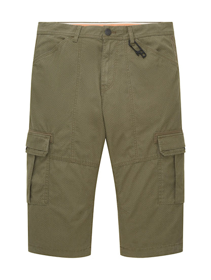 Tom Tailor Olive Minimal Pattern Men Patterned Cargo Shorts SKU: 1035042_31300 Image 08