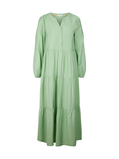 Tom Tailor Okra Green Women Maxi Dress with Flounces SKU: 1035230_31034 Image 07