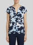 Tom Tailor Blue Cut Floral Design Women Patterned Blouse SKU: 1035245_34757 Image 00