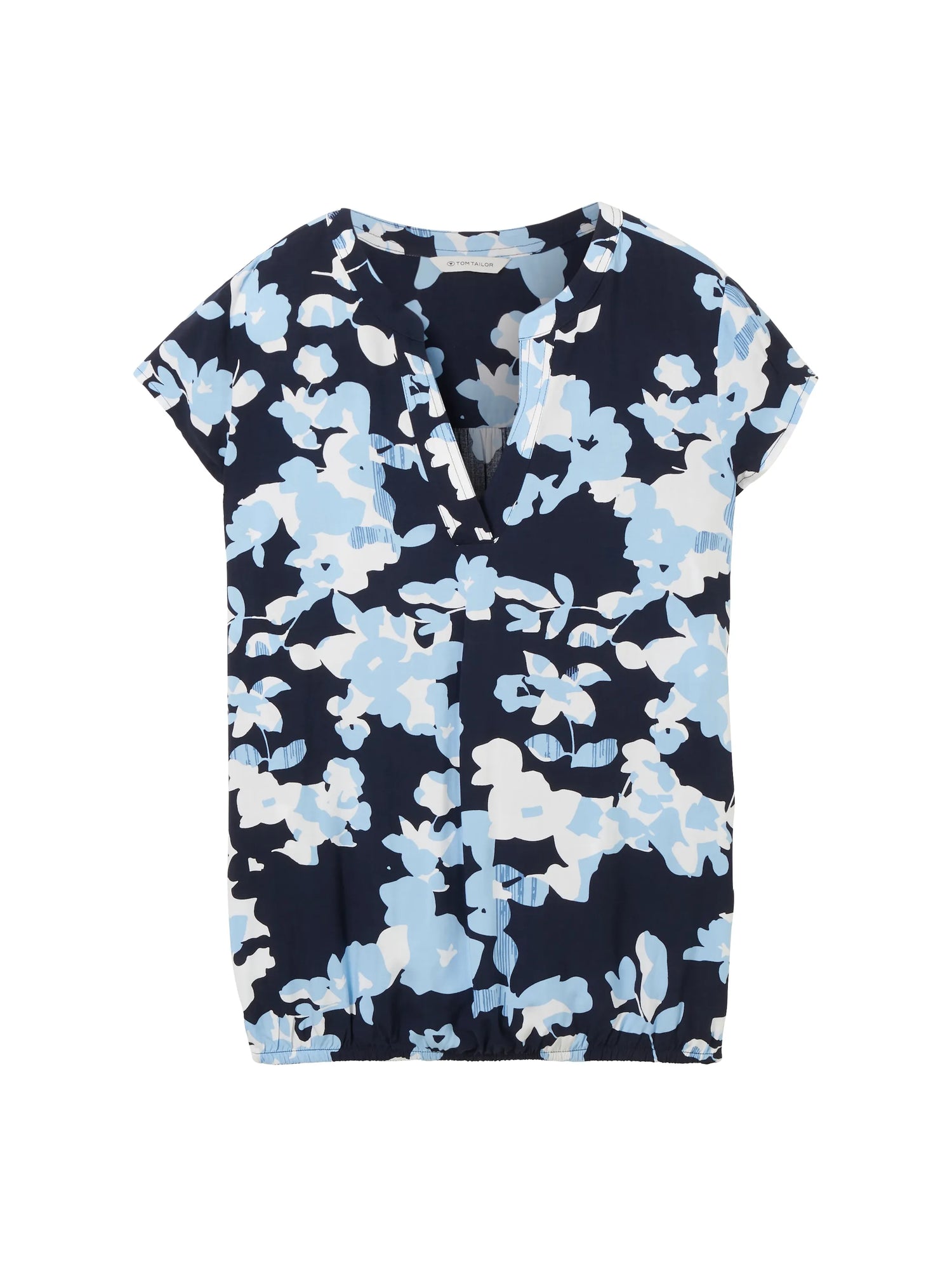 Tom Tailor Blue Cut Floral Design Women Patterned Blouse SKU: 1035245_34757 Image 07