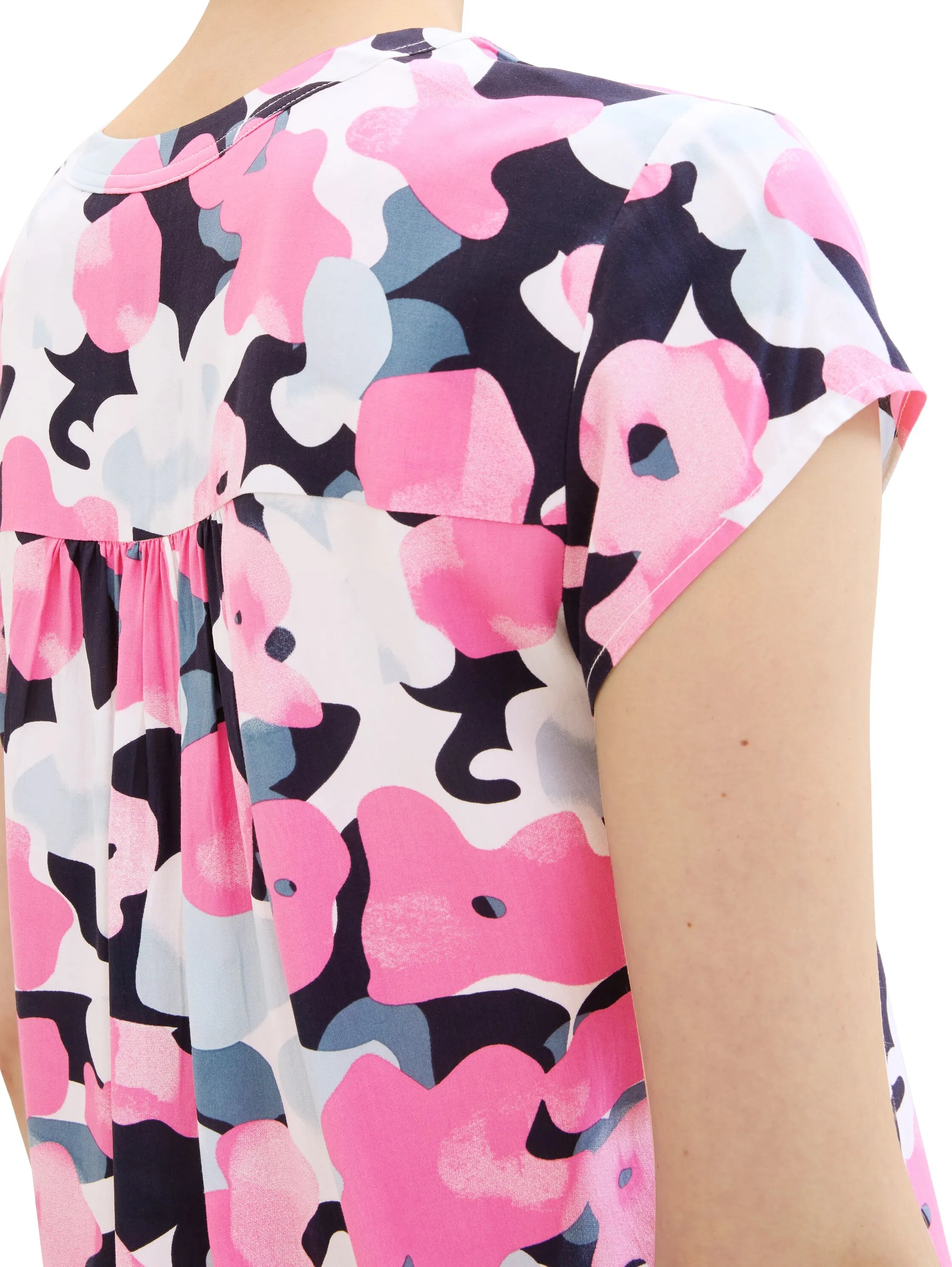 Tom Tailor Pink Colorful Floral Design Women Patterned Blouse SKU: 1035245_35290 Image 06