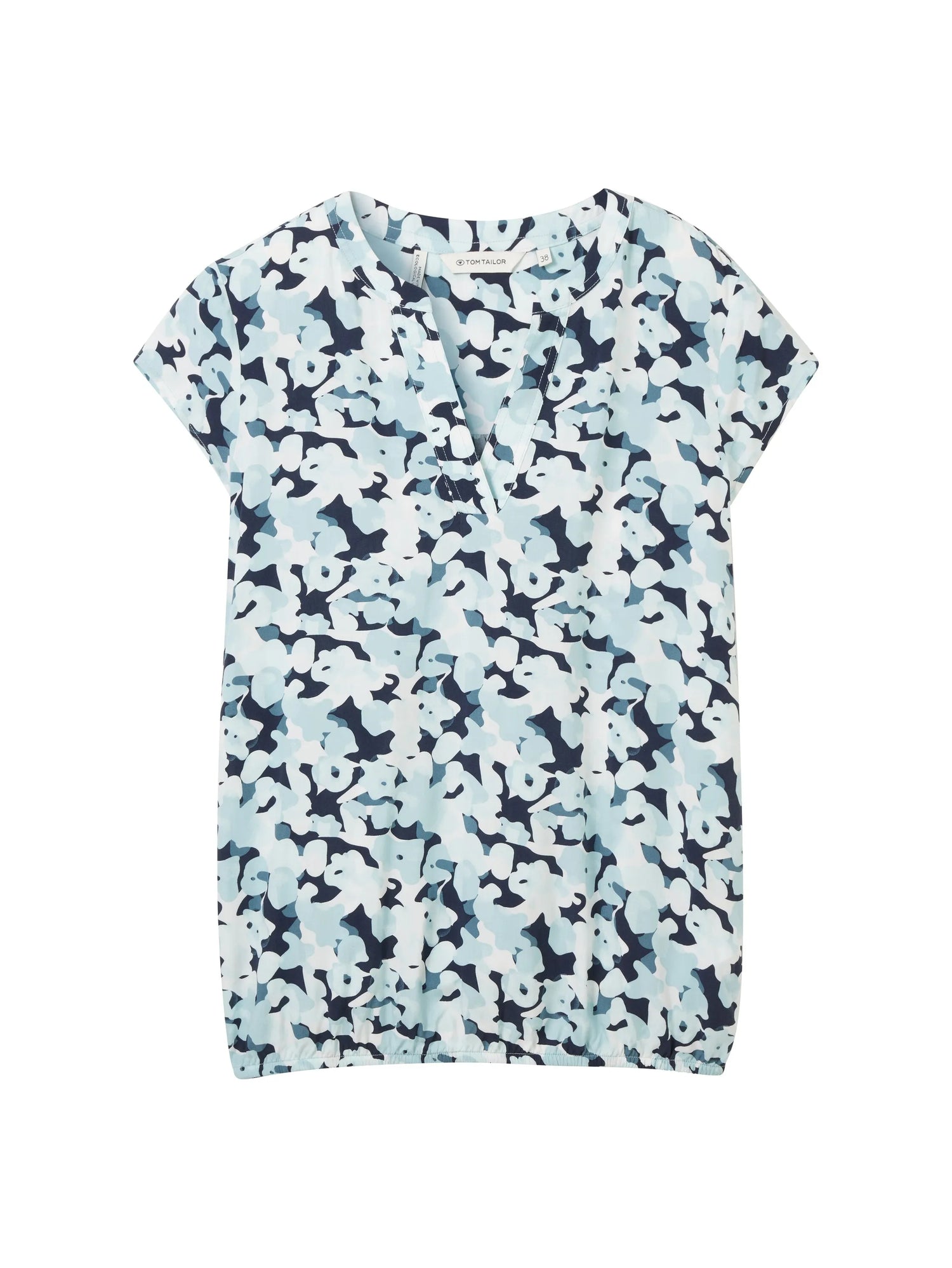 Tom Tailor Blue Small Floral Design Women Patterned Blouse SKU: 1035245_35291 Image 07