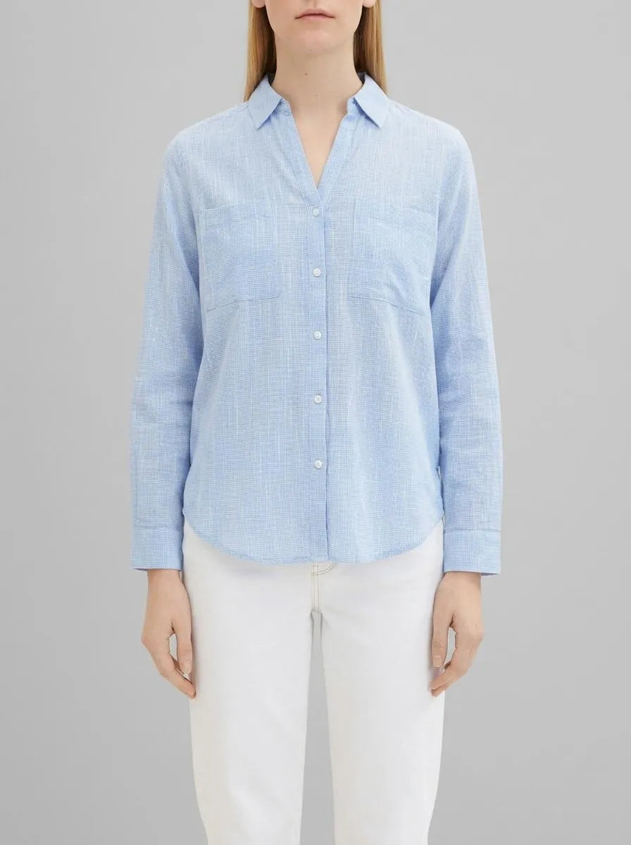 Tom Tailor Dreamy Blue Women Blouse with Chest Pockets SKU: 1035247_22758 Image 00