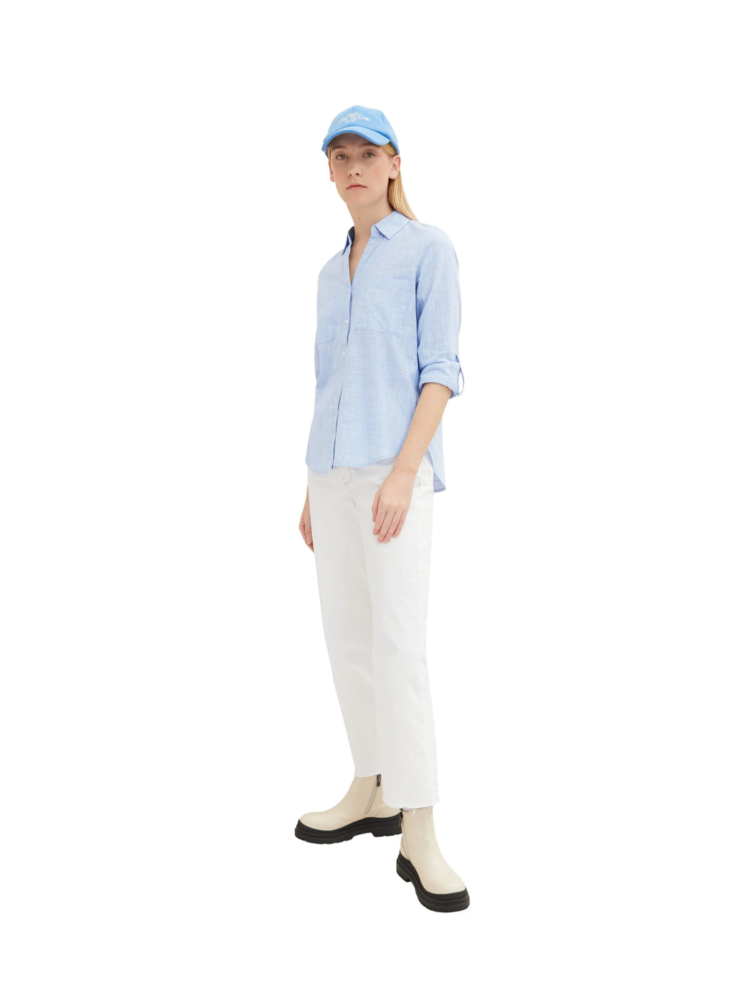 Tom Tailor Dreamy Blue Women Blouse with Chest Pockets SKU: 1035247_22758 Image 01