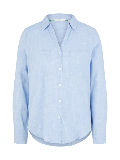 Tom Tailor Dreamy Blue Women Blouse with Chest Pockets SKU: 1035247_22758 Image 06