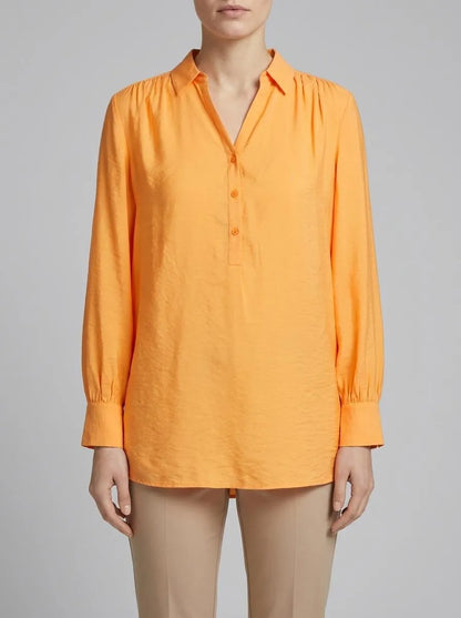 Tom Tailor Bright Mango Orange Women Long-Cut Blouse SKU: 1035253_29751 Image 00
