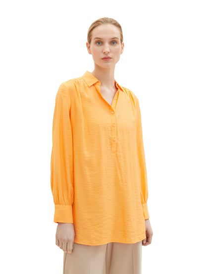 Tom Tailor Bright Mango Orange Women Long-Cut Blouse SKU: 1035253_29751 Image 05