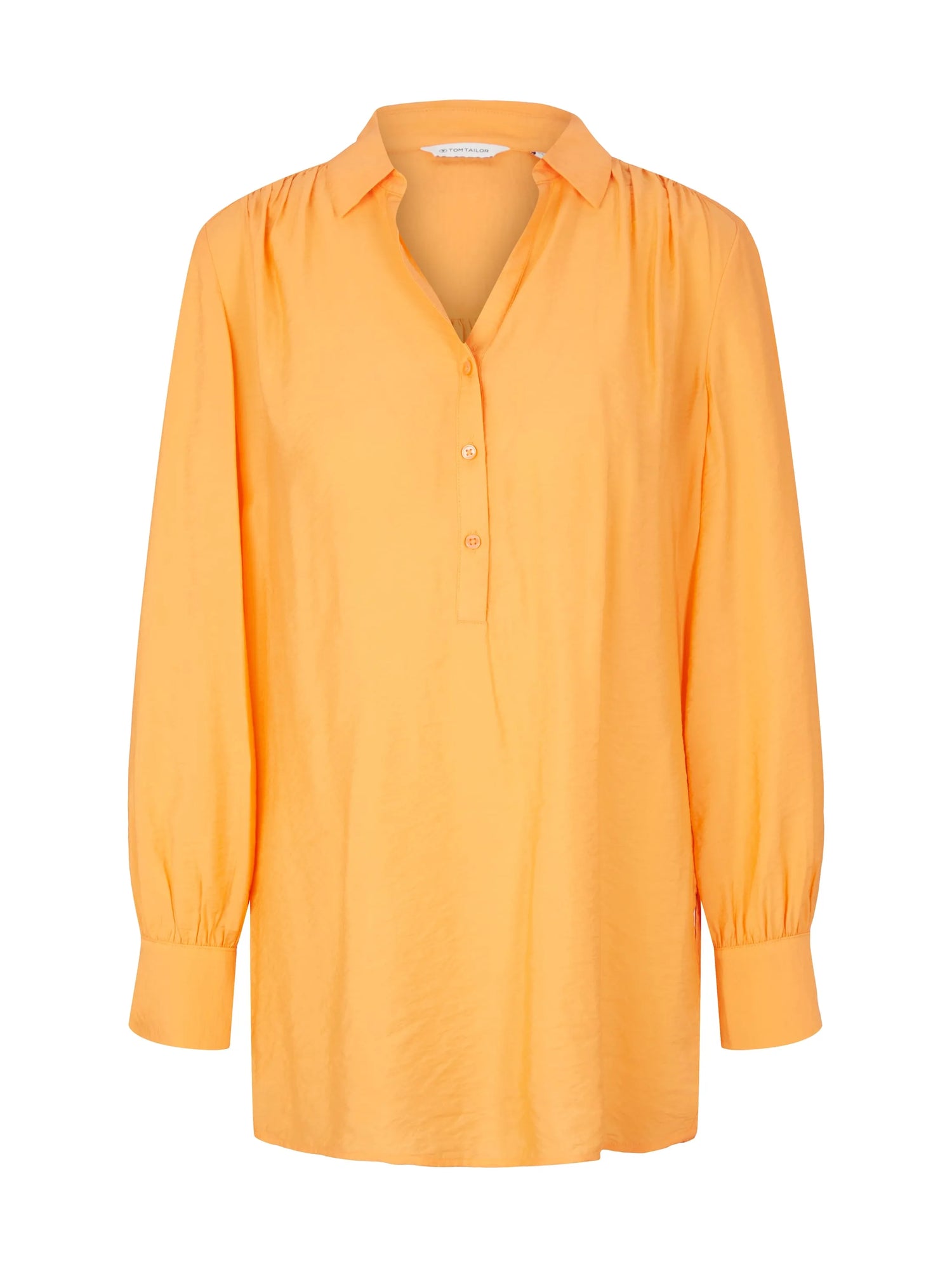 Tom Tailor Bright Mango Orange Women Long-Cut Blouse SKU: 1035253_29751 Image 07
