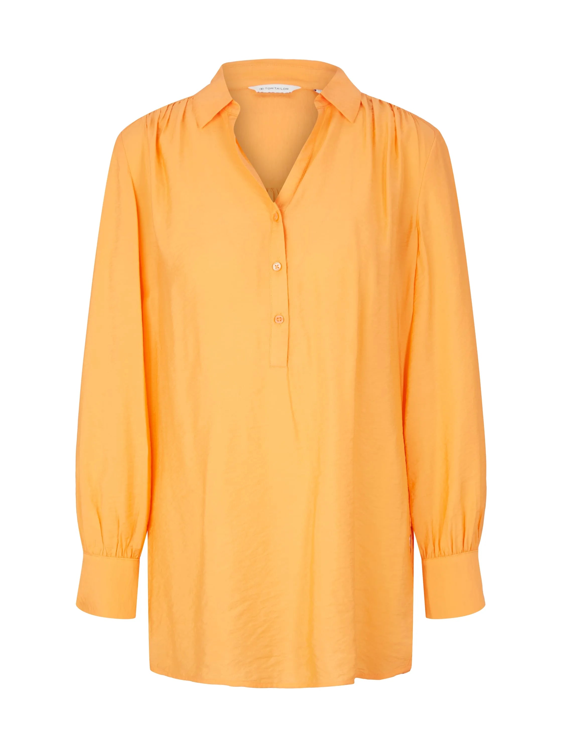 Tom Tailor Bright Mango Orange Women Long-Cut Blouse SKU: 1035253_29751 Image 07
