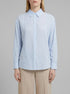 Tom Tailor Blue White Thin Stripe Women Blouse Stripe Mix SKU: 1035265_31403 Image 00