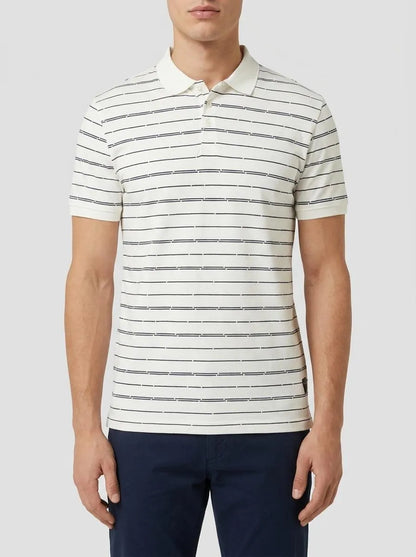 Denim Tom Tailor White Broken Yd Stripe Men Striped Polo Shirt SKU: 1035286_31373 Image 00