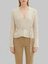 Tom Tailor Dusty Beige Women Wrap-Around Cardigan in a Ribbed Texture SKU: 1035293_12365 Image 00