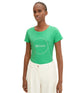 Denim Tom Tailor Strong Green Women T-Shirt with a Logo Print SKU: 1035361_11052 Image 01