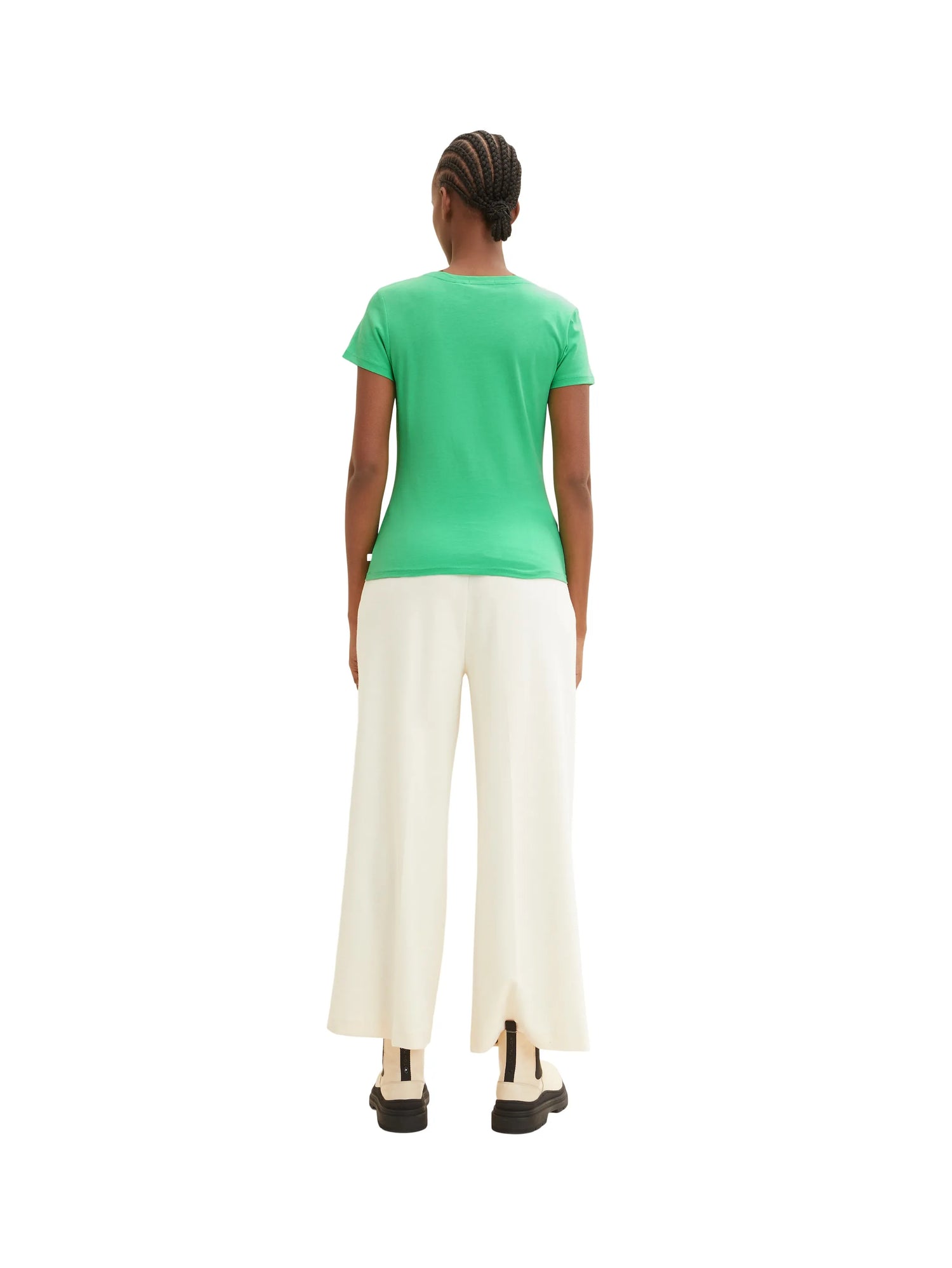 Denim Tom Tailor Strong Green Women T-Shirt with a Logo Print SKU: 1035361_11052 Image 03