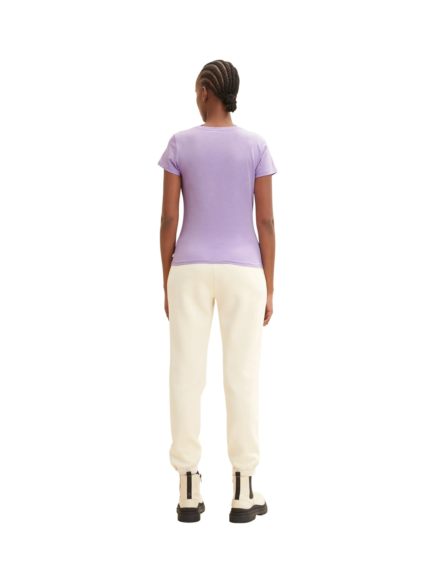 Denim Tom Tailor Lilac Vibe Women T-Shirt with a Logo Print SKU: 1035361_31042 Image 03