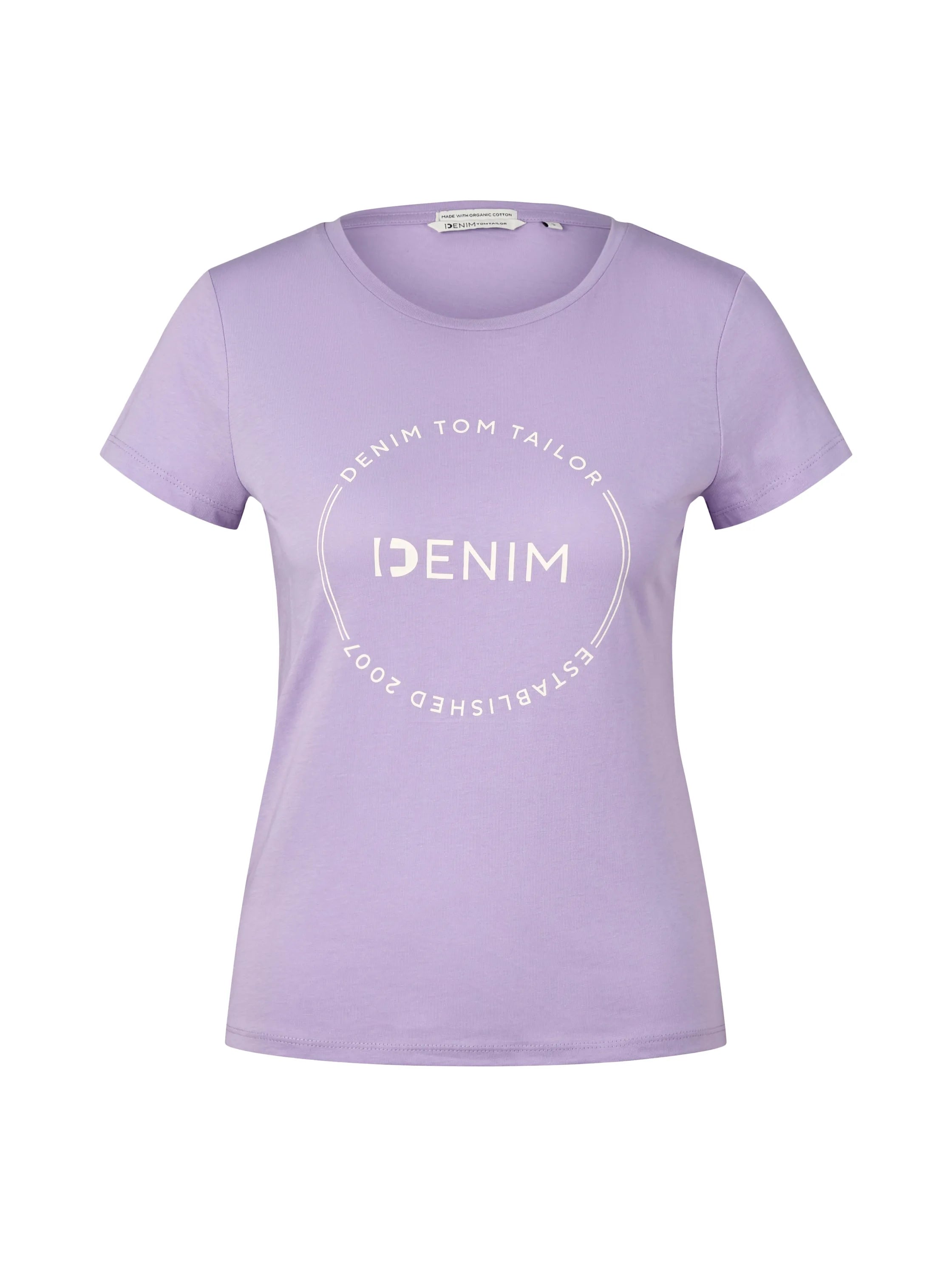 Denim Tom Tailor Lilac Vibe Women T-Shirt with a Logo Print SKU: 1035361_31042 Image 07