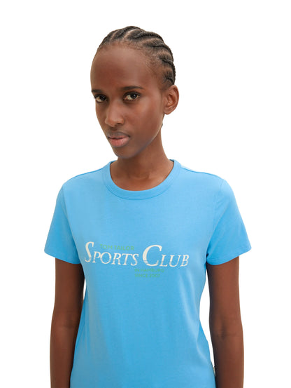 Denim Tom Tailor Rainy Sky Blue Women T-Shirt with a Print SKU: 1035364_18395 Image 05