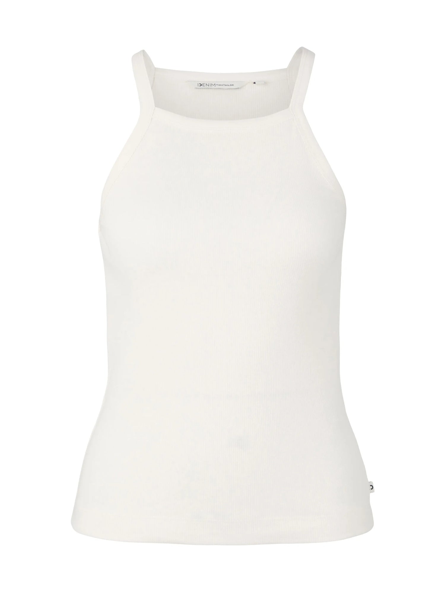 Denim Tom Tailor Gardenia White Women Ribbed Tank Top SKU: 1035368_10348 Image 07