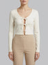 Denim Tom Tailor Gardenia White Women Ribbed Bolero T-Shirt SKU: 1035373_10348 Image 00