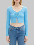 Denim Tom Tailor Rainy Sky Blue Women Ribbed Bolero T-Shirt SKU: 1035373_18395 Image 00