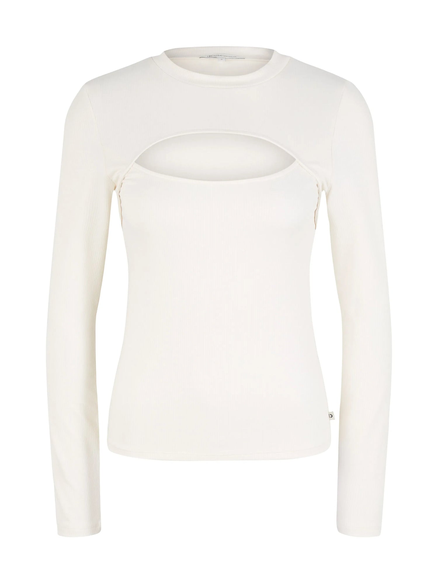 Denim Tom Tailor Gardenia White Women Long-Sleeved Shirt with a Cut-Out SKU: 1035376_10348 Image 07