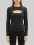 Denim Tom Tailor Deep Black Women Long-Sleeved Shirt with a Cut-Out SKU: 1035376_14482 Image 00