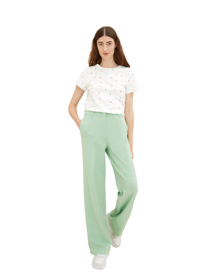 Tom Tailor Offwhite Abstract Dot Print Women T-Shirt with a Print SKU: 1035378_31577 Image 01
