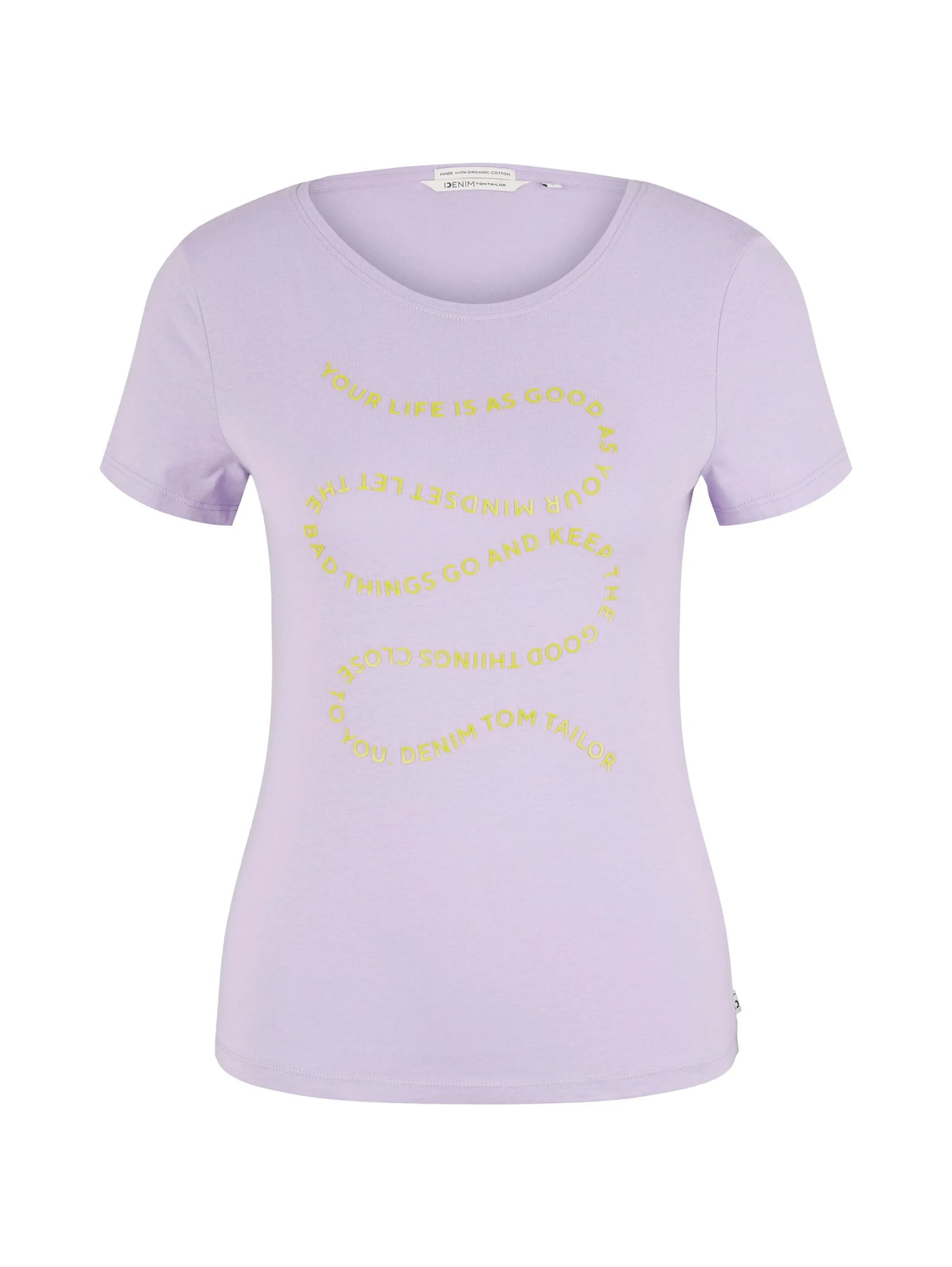 Denim Tom Tailor Lilac Vibe Women T-Shirt with a Text Print SKU: 1035383_31042 Image 07
