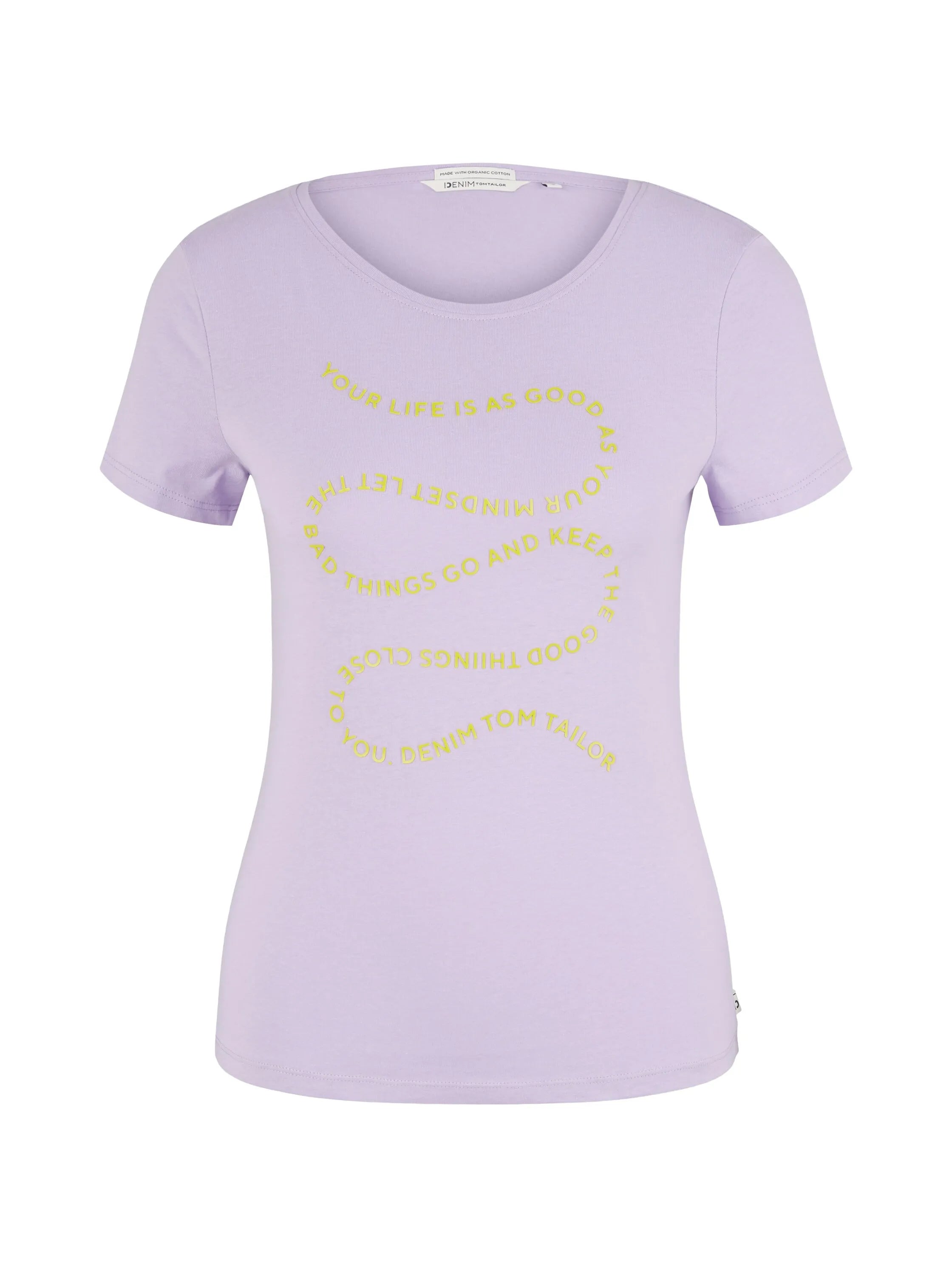 Denim Tom Tailor Lilac Vibe Women T-Shirt with a Text Print SKU: 1035383_31042 Image 07