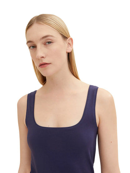 Tom Tailor Atlantic Ocean Blue Women Top with a Square Neckline SKU: 1035393_11331 Image 05