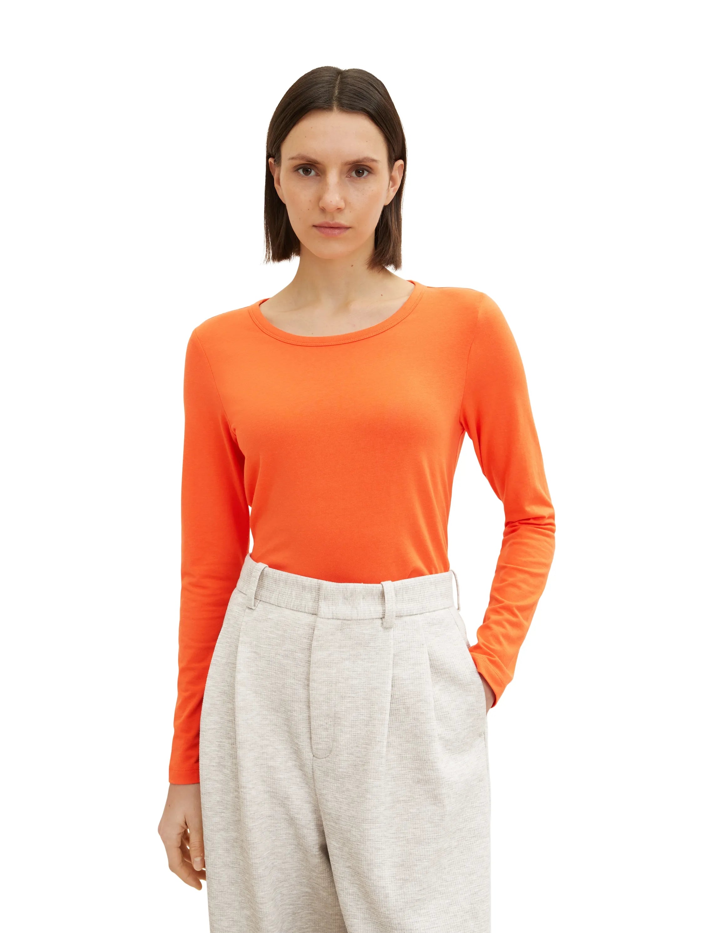 Tom Tailor Fever Red Women Basic Long-Sleeved Shirt SKU: 1035396_15612 Image 05