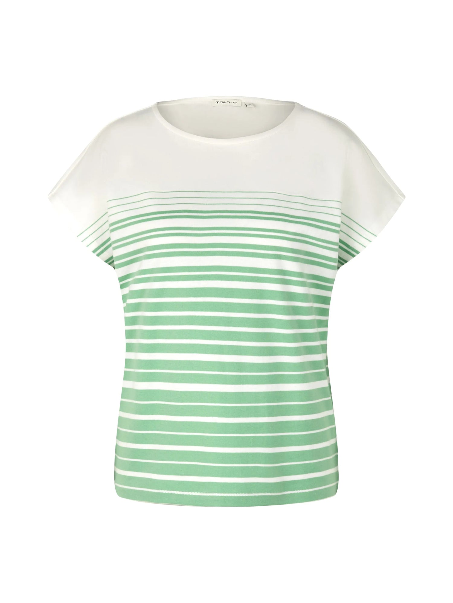 Tom Tailor Green Gradient Stripe Women Striped T-Shirt SKU: 1035480_31329 Image 07