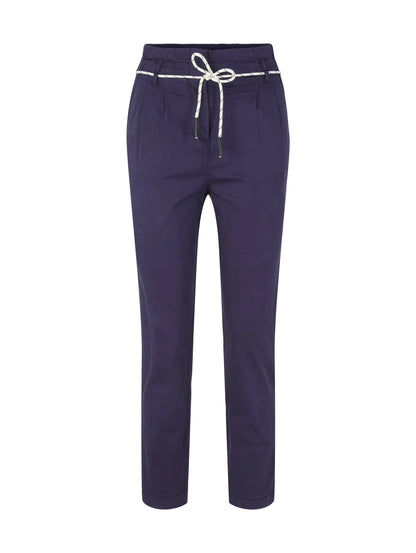 Tom Tailor Atlantic Ocean Blue Women Paperbag Trousers with Darts SKU: 1035503_11331 Image 08