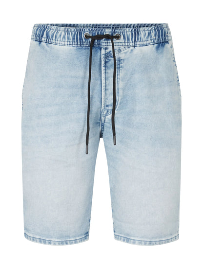 Denim Tom Tailor Used Light Stone Blue Denim Men Denim Shorts with an Elastic Waistband SKU: 1035516_10118 Image 08