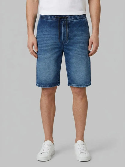 Denim Tom Tailor Tinted Blue Denim Men Denim Shorts with an Elastic Waistband SKU: 1035516_10127 Image 00