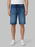 Denim Tom Tailor Tinted Blue Denim Men Denim Shorts with an Elastic Waistband SKU: 1035516_10127 Image 00