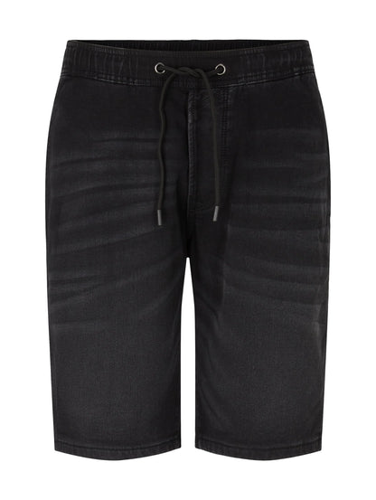 Denim Tom Tailor Used Dark Stone Black Denim Men Denim Shorts with an Elastic Waistband SKU: 1035516_10250 Image 08