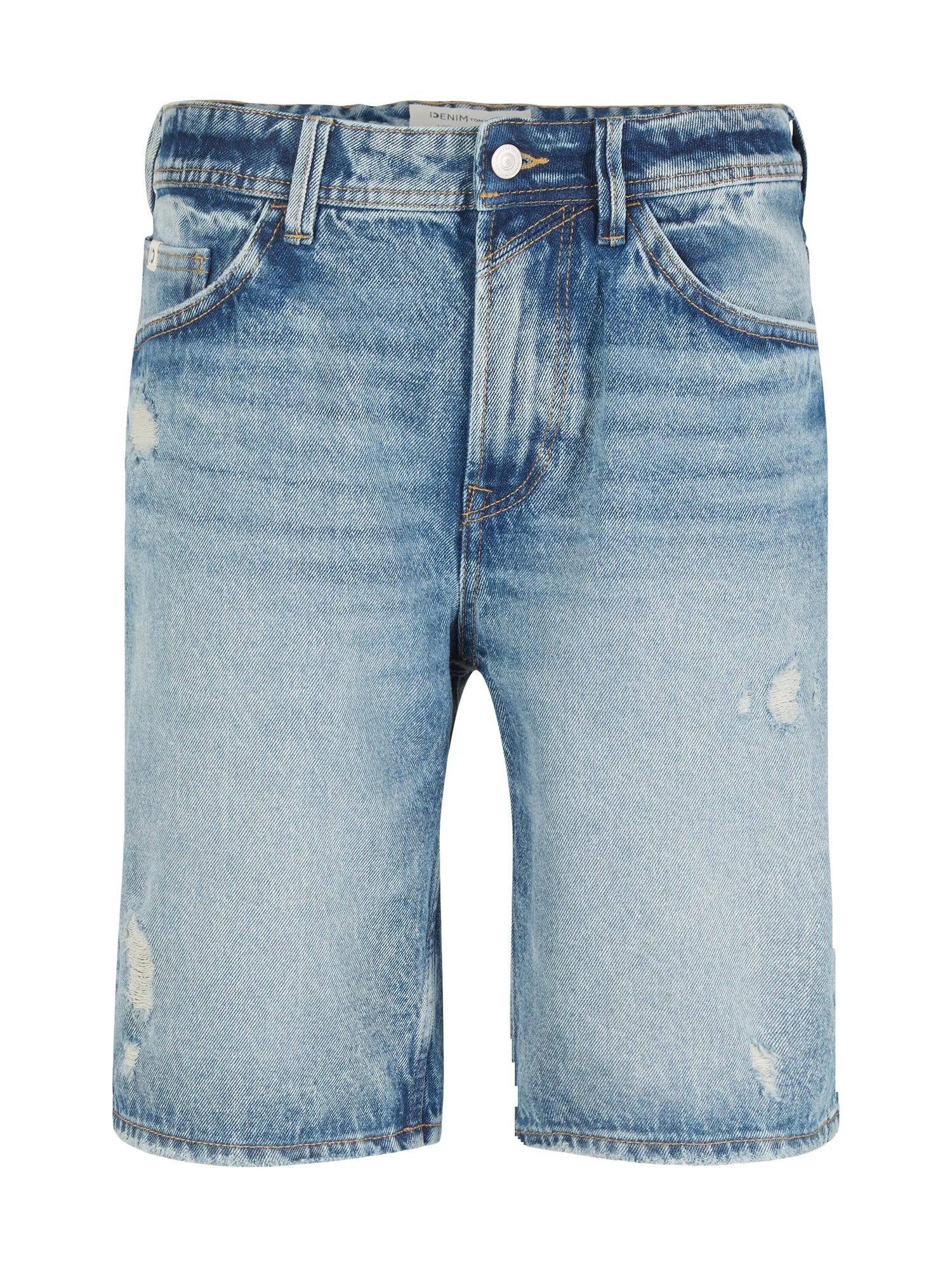 Denim Tom Tailor Destroyed Light Stone Blue Den Men Denim Shorts SKU: 1035518_10122 Image 08