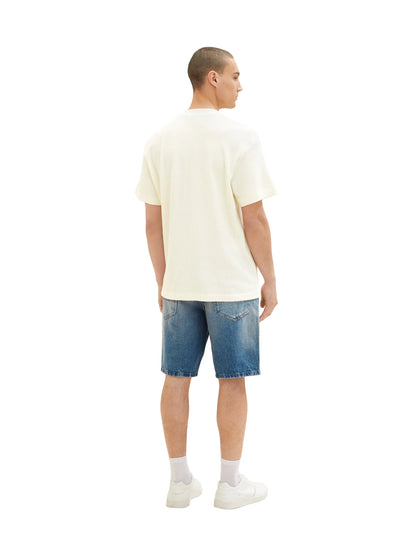 Denim Tom Tailor Tinted Blue Denim Men Denim Shorts SKU: 1035518_10127 Image 04